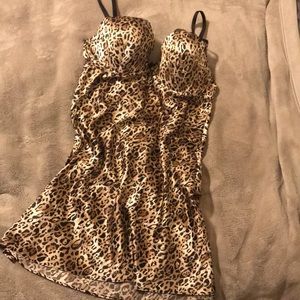 Leopard slip lingerie
